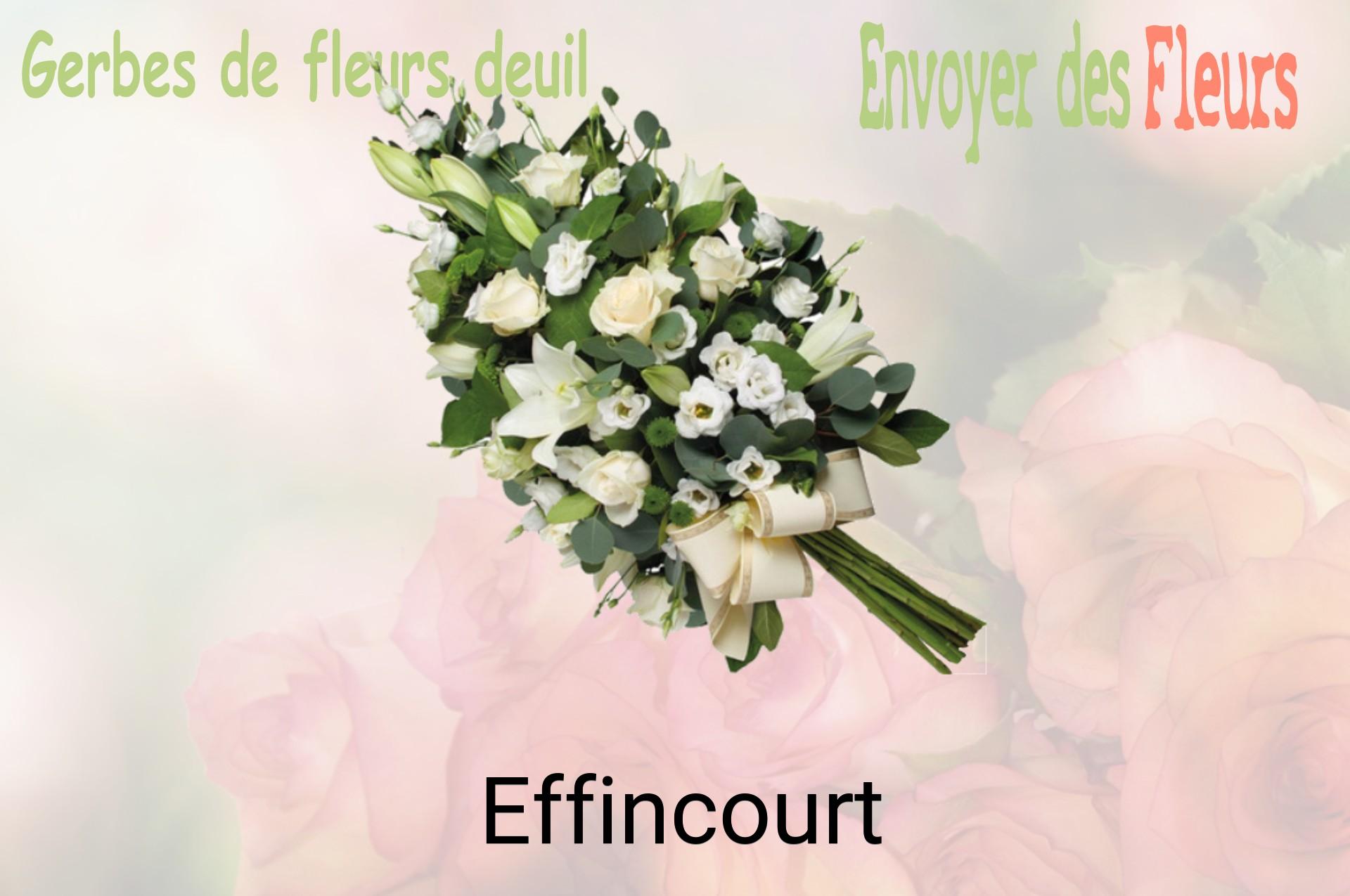 Gerbe de fleurs de deuil livrée à Effincourt